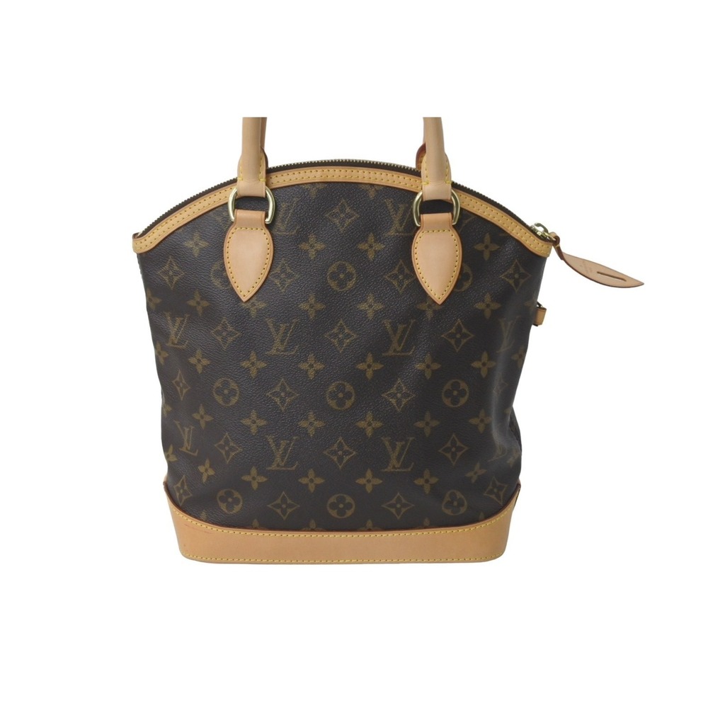 Louis Vuitton Lockit Monogram Handbag Leather Brown